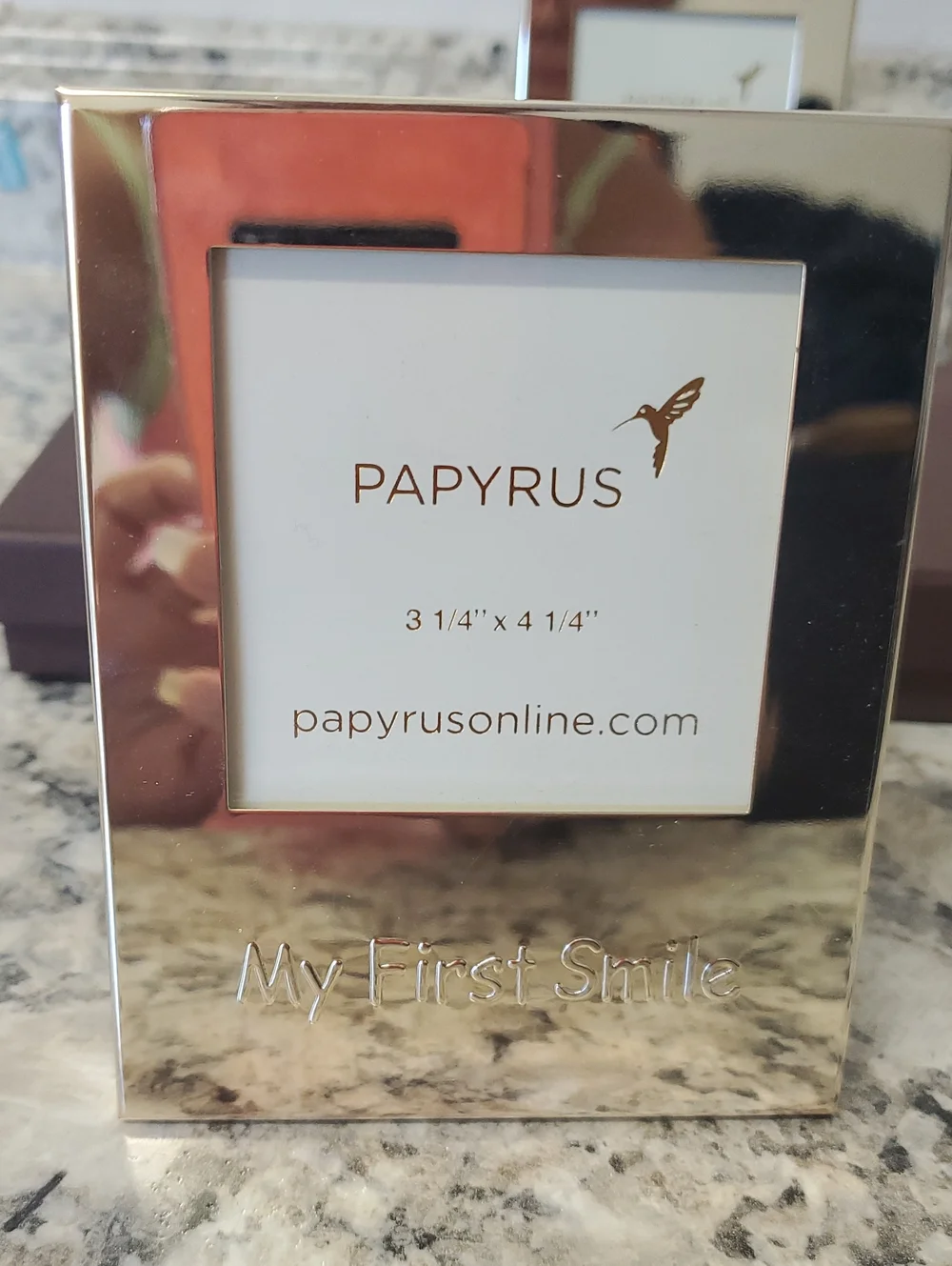 PAPYRUS Rose Gold Mirrored Photo Frame Trio with Gift Box